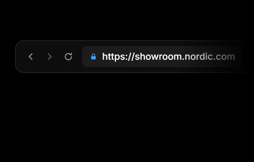 A browser address bar on a custom domain.
